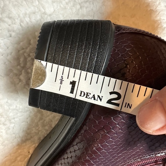 Ecco Maroon Touch 35 Ankle Boots with Snakeskin Embossed Detail size 39 - Picture 4 of 8